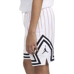 Jordan Kids' Air Diamond Shorts White Stripe Size Large Basketball Active Youth